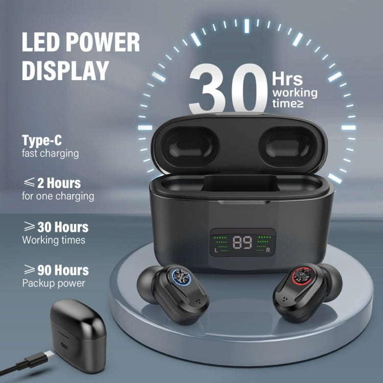 Z-127D In-ear Sound Amplifier Digital Display Hearing Aid Earphone(Red and Blue)