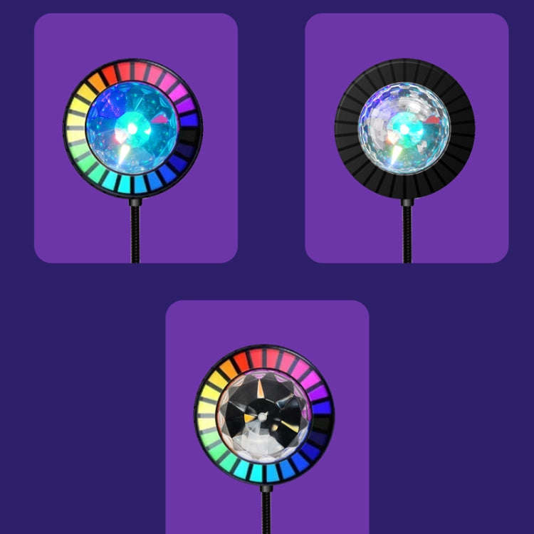 MS-201 USB Magic Ball Star Projection Light Vehicle Car Atmosphere Light Support APP Control(Round)