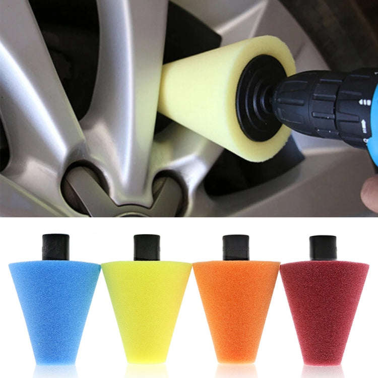 Car Cone Wheel Polishing Sponge M14 Detail Waxing Sponge Wheel(Red)