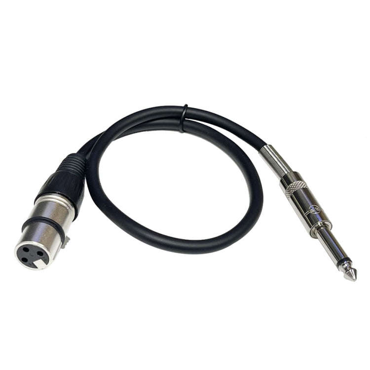 6.35mm Caron Female To XLR 2pin Balance Microphone Audio Cable Mixer Line, Size: 1m