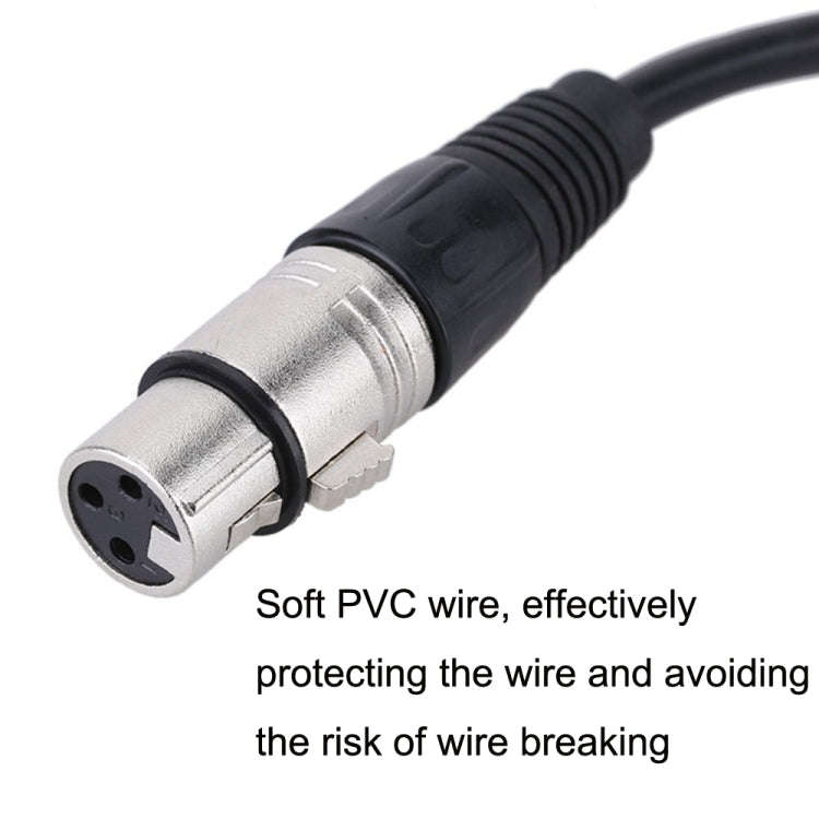 6.35mm Caron Female To XLR 2pin Balance Microphone Audio Cable Mixer Line, Size: 1m