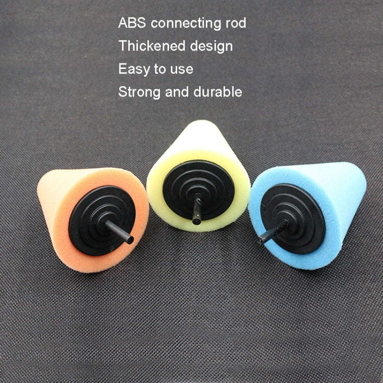 Car Cone 3 inch Polishing Sponge Waxing Sponge Wheel(Orange)
