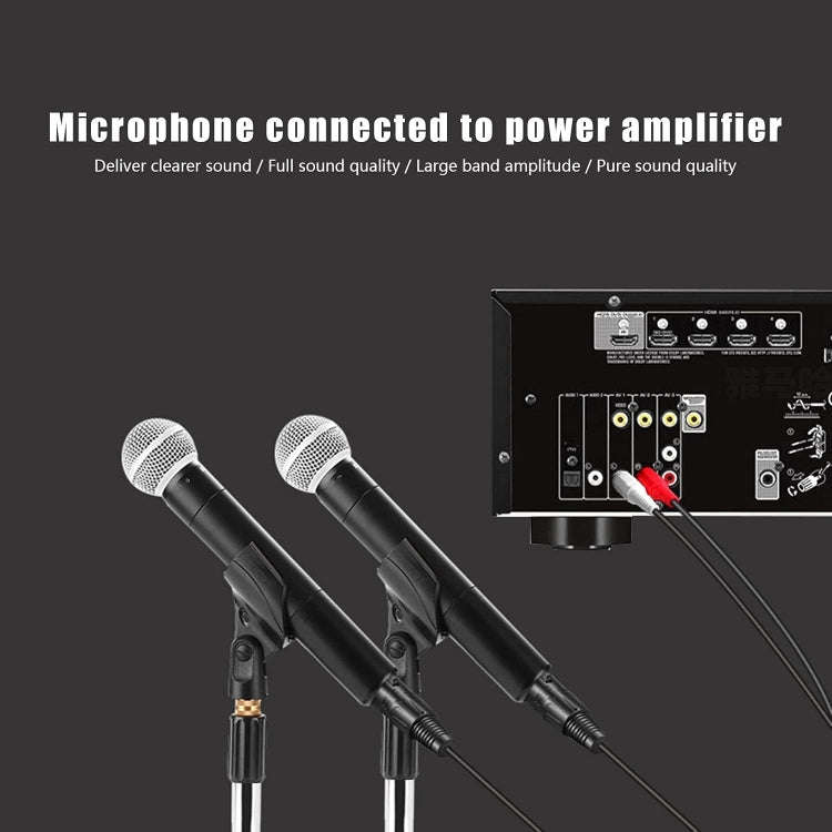2RCA To 2XLR Speaker Canon Cable Audio Balance Cable, Size: 0.5m(Dual Lotus To Dual Female)
