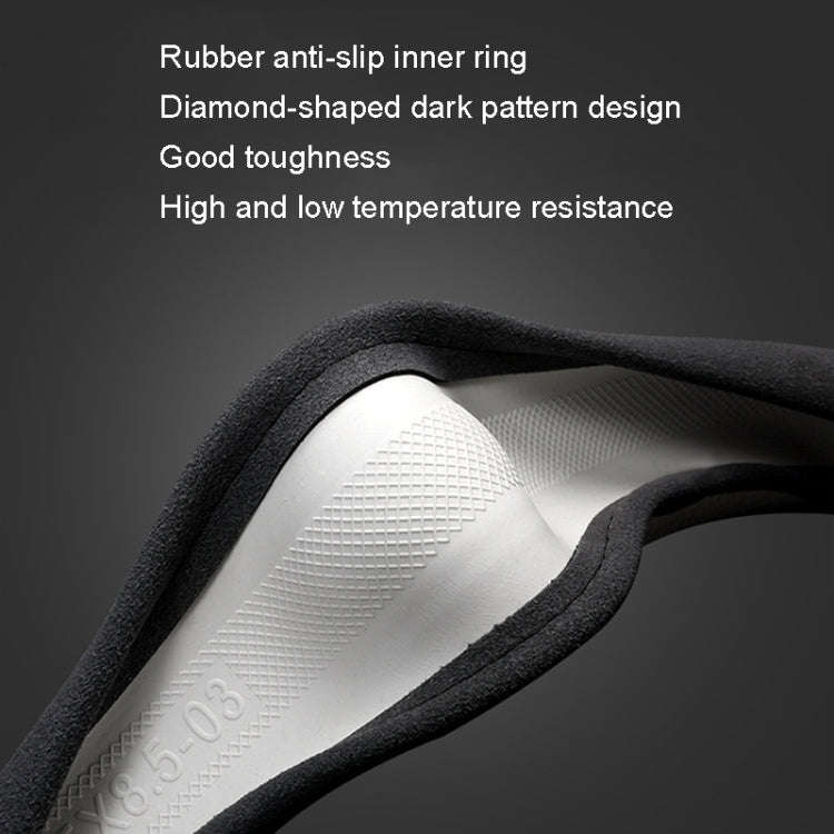 Turned Fur D Type Steering Wheel Cover, Size: 38cm(Gray)