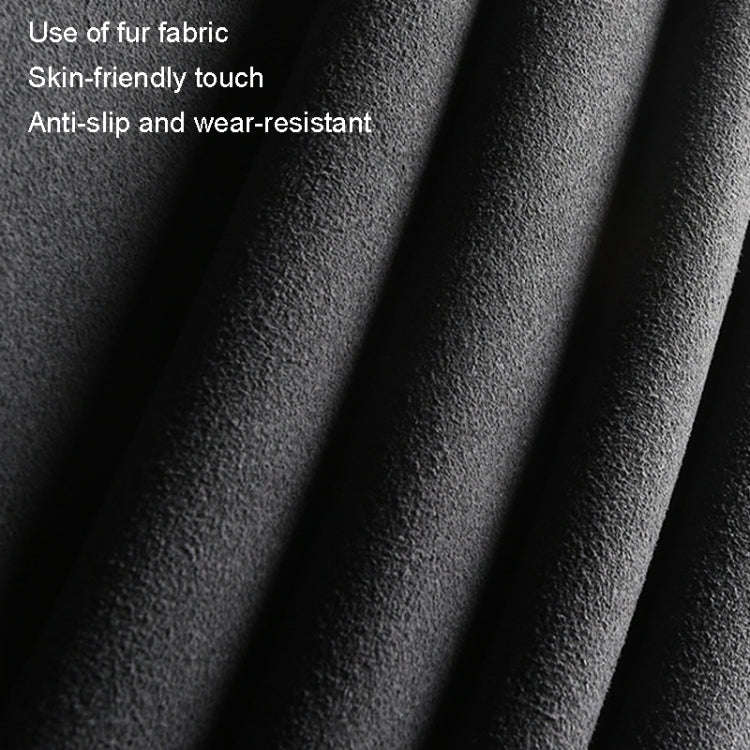 Turned Fur D Type Steering Wheel Cover, Size: 38cm(Gray)