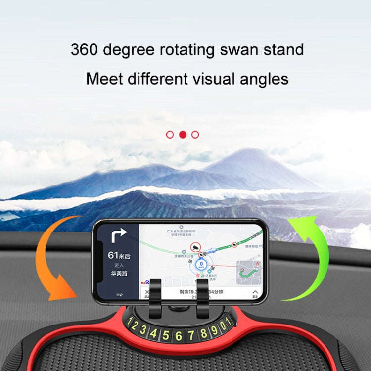Car Center Console Mobile Phone Anti-skid Mat Temporary Parking Number Plate(With Bracket)