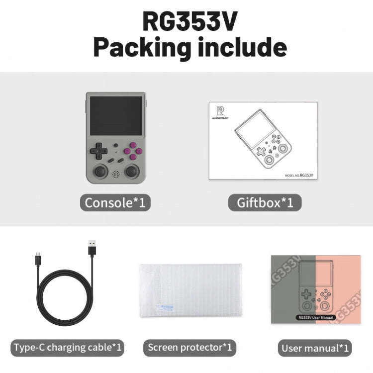 ANBERNIC RG353V  3.5 Inch Wireless Game Box Android 11 Linux OS Handheld Game Console 256G 35000 ...