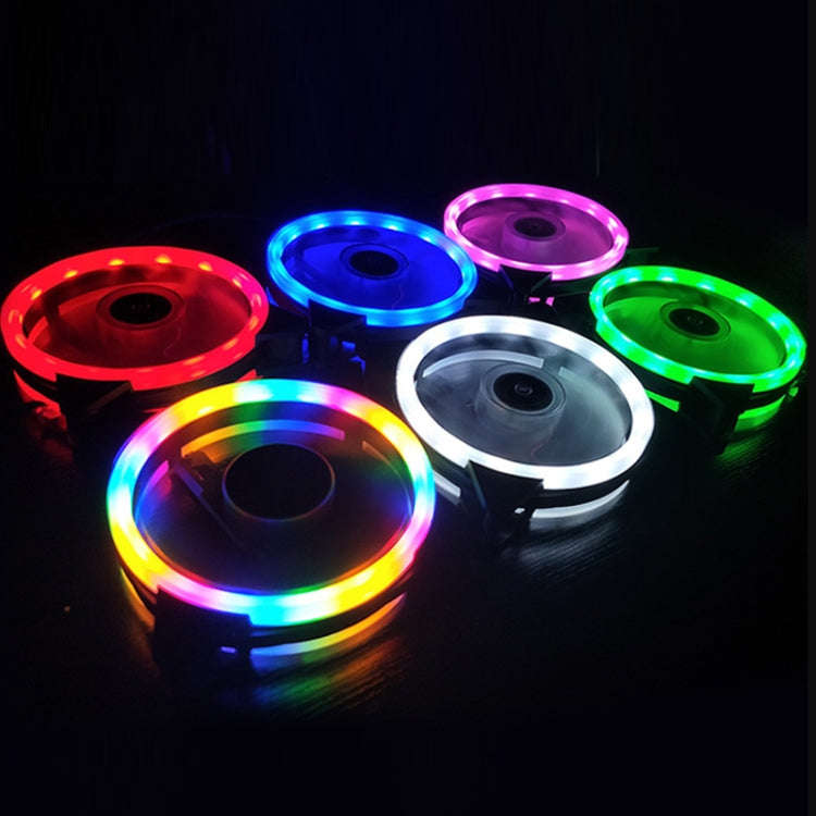 COOLMOON 12cm Dual Aperture Computer Mainframe Chassis Dual Interface Fan(Colorful)