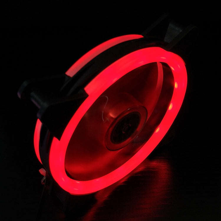 COOLMOON 12cm Dual Aperture Computer Mainframe Chassis Dual Interface Fan(Red)
