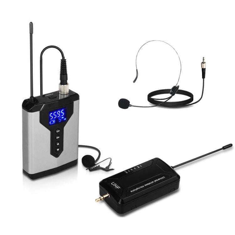 Q6 1 Drag 1 Wireless Lavalier Head Wear USB Computer Recording Microphone Live Phone SLR Lavalier...