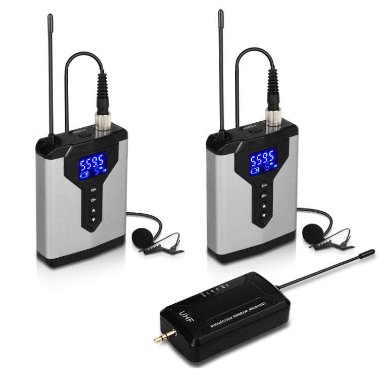 Q6 1 Drag 2 Wireless Lavalier USB Computer Recording Microphone Live Phone SLR Lavalier Microphone