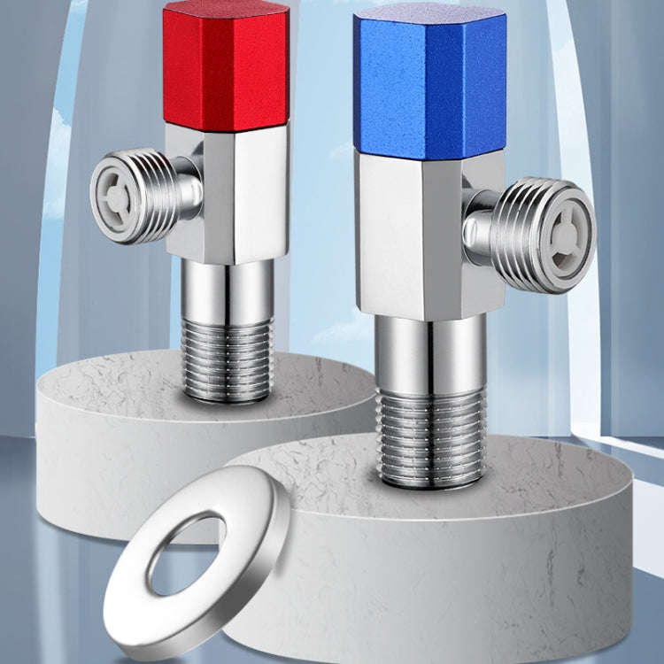 Eight Sides With Check Valve Pure Copper Angle Valve High Flow Water Inlet Valve(Blue Wheel)