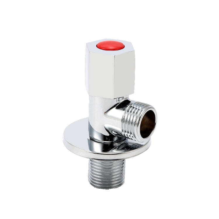 Hot and Cold Water Pipe Faucet 4 Points Water Stop Switch Valve, Style: Six-side Red Label Plasti...