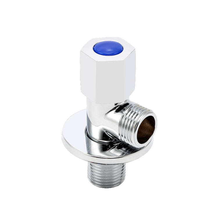Hot and Cold Water Pipe Faucet 4 Points Water Stop Switch Valve, Style: Six-side Blue Label Plast...