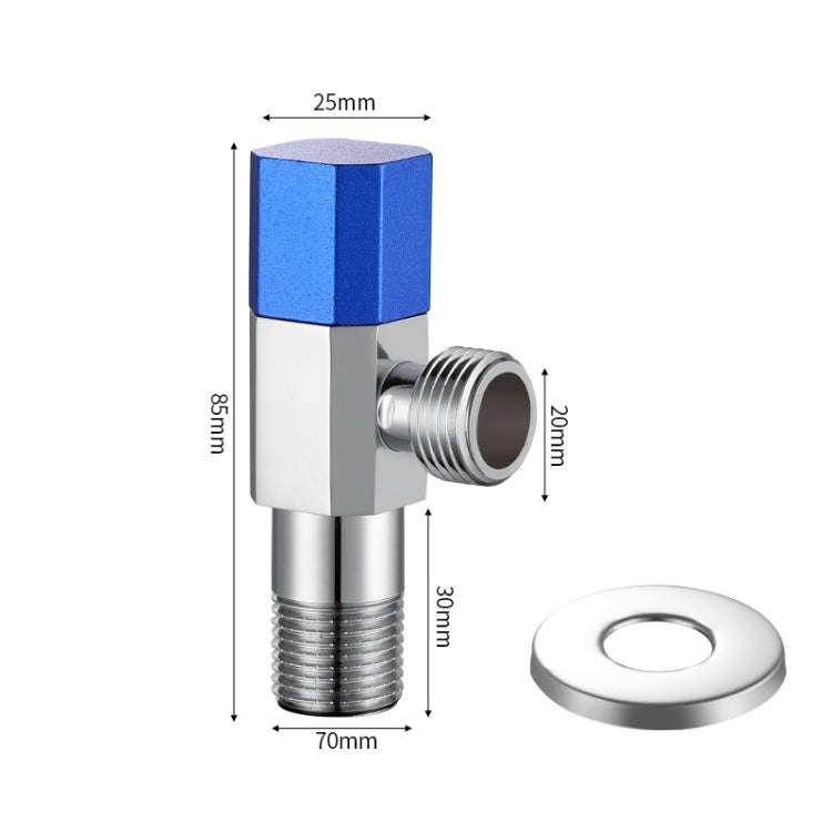Hot and Cold Water Pipe Faucet 4 Points Water Stop Switch Valve, Style: Six-side Universal Alloy ...