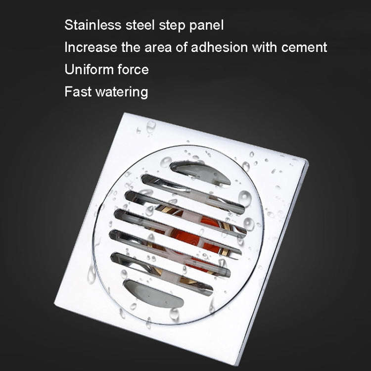 VP403 Thickened Electroplating Stainless Steel Floor Drain(Chrome Plated With 5.5 Anti-odor Coppe...