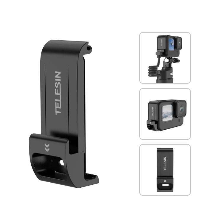 For GoPro Hero11 Black / HERO10 Black /9 Black TELESIN Weather-resistant Side Cover Easy Removabl...
