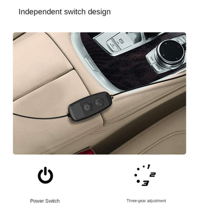 CF01 USB Interface Car Seat Fan Adjustable Wind Speed Desktop Small Fan(Black)