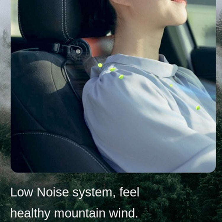 CF01 USB Interface Car Seat Fan Adjustable Wind Speed Desktop Small Fan(Black)