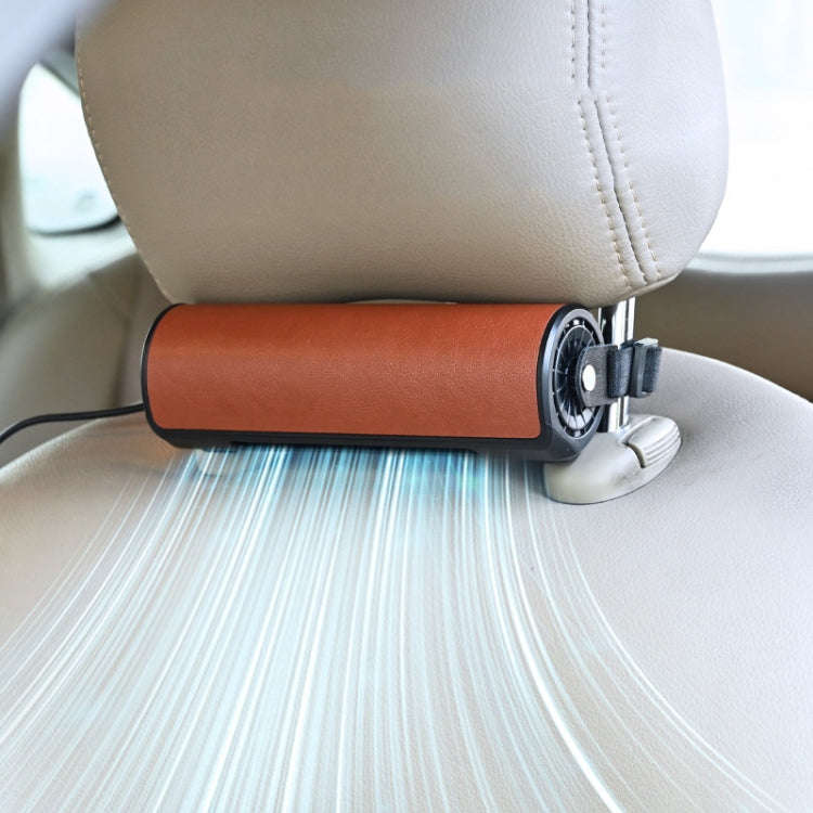CF01 USB Interface Car Seat Fan Adjustable Wind Speed Desktop Small Fan(Red)