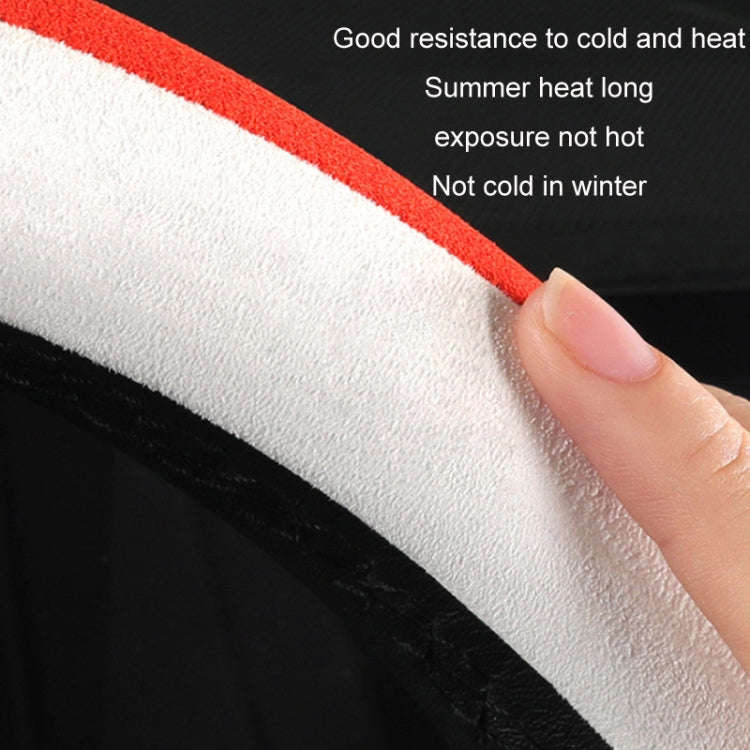 Car Steering Wheel Short Plush Winter Non-slip Grip Cover, Size: 38cm(Round Blue)