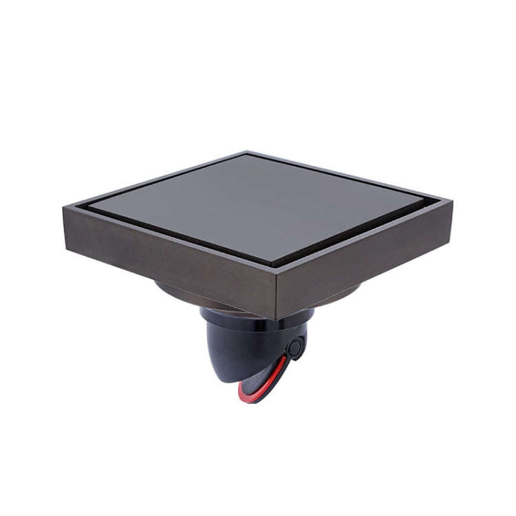 Bathroom Large Displacement Anti-odor Floor Drain, Style: K8016 Gray+Black Straight Row
