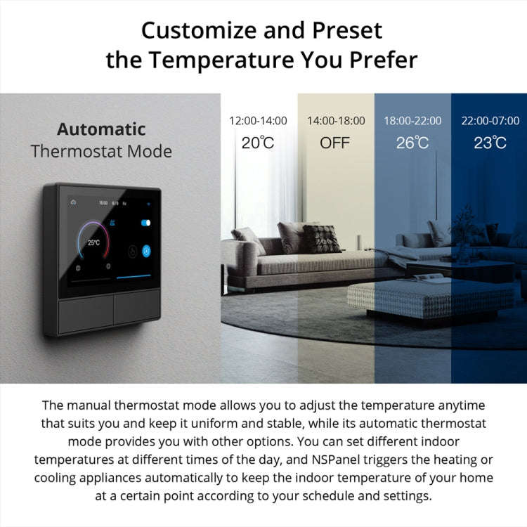 Sonoff NSPanel WiFi Smart Scene Switch Thermostat Temperature All-in-One Control Touch Screen, EU...