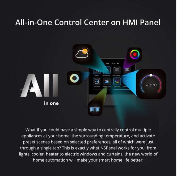 Sonoff NSPanel WiFi Smart Scene Switch Thermostat Temperature All-in-One Control Touch Screen, EU...