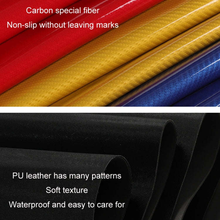 Car Steering Wheel Carbon Fiber Breathable Wear-resistant Leather Case, Size: 38cm(Blue Round)