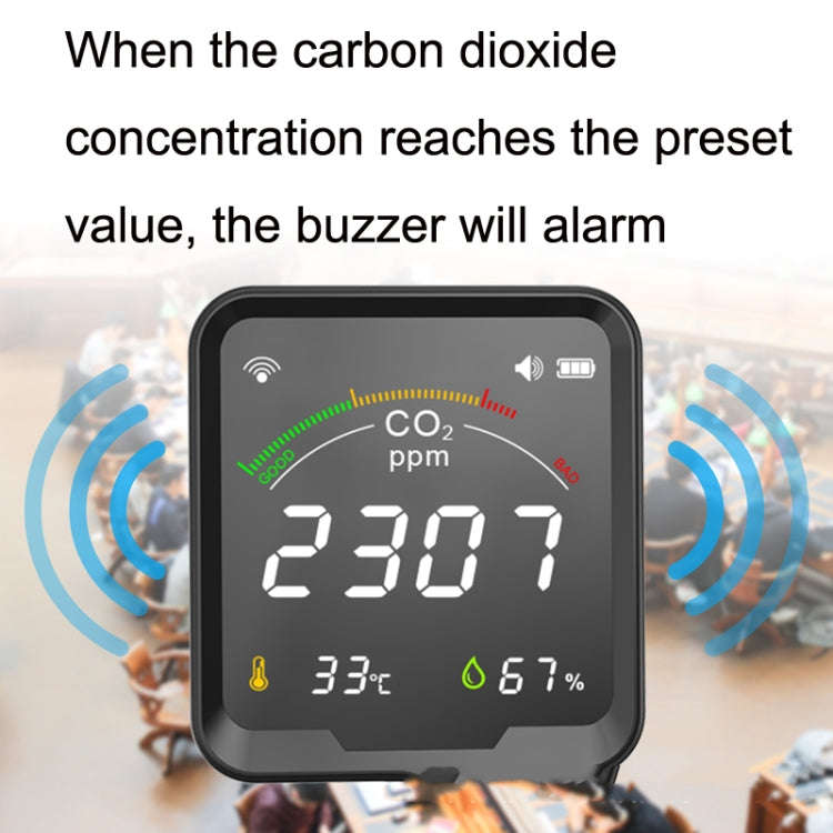 PTH-9CW Wifi Intelligent Infrared CO2 Detector Air Quality Detector Home Temperature And Humidity...