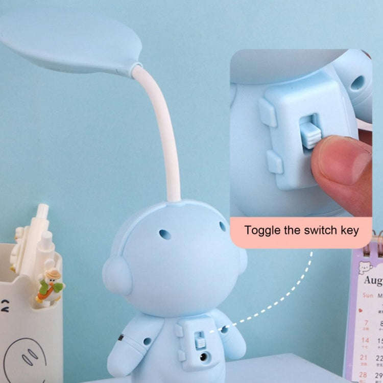L-220903 Astronaut Eye Protection Study Lamp LED Rechargeable Reading Light(White)