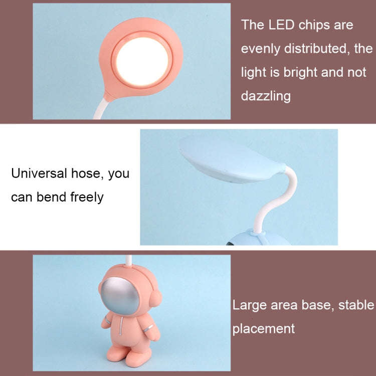 L-220903 Astronaut Eye Protection Study Lamp LED Rechargeable Reading Light(White)
