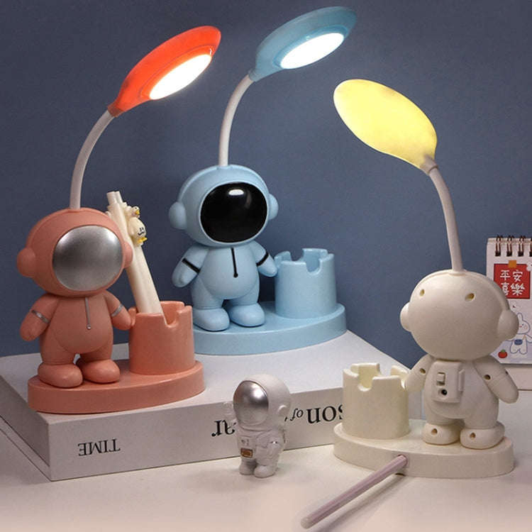 T509 Astronaut Pen Holder Desk Lamp with Pencil Sharpener Function(Blue)