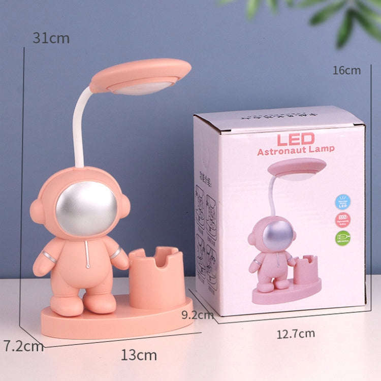 T509 Astronaut Pen Holder Desk Lamp with Pencil Sharpener Function(Blue)