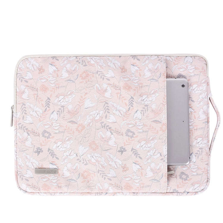 G4-89  PU Laptop Case Tablet Sleeve Bag with Telescoping Handle, Size: 13 Inch(Light Pink)
