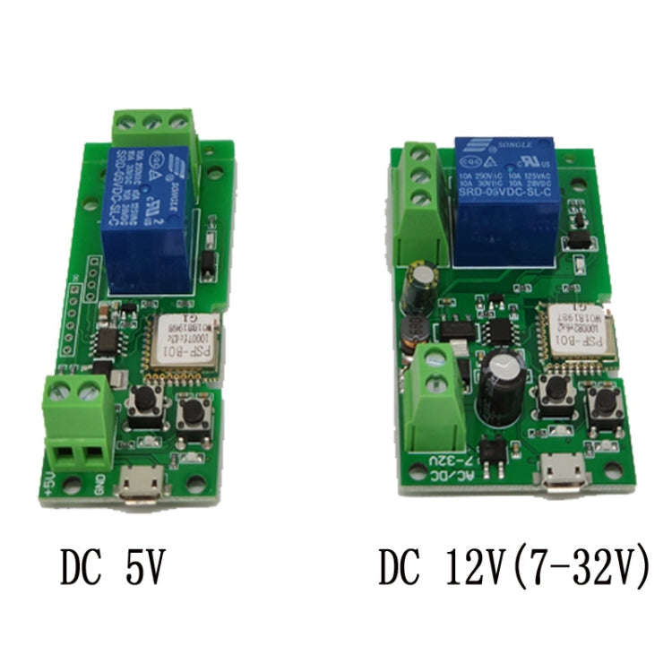 2pcs Sonoff Single Channel WiFi Wireless Remote Timing Smart Switch Relay Module Works, Model: 5V