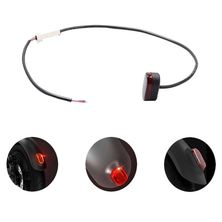For Xiaomi M365 Electric Scooter Accessories, Fender+Bracket+Taillight, Color: Black Without Wrench