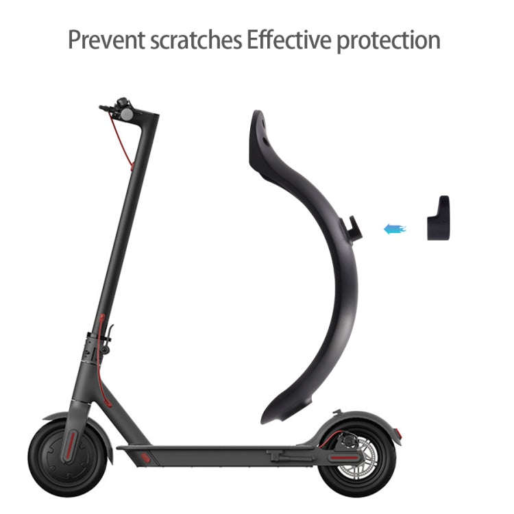 For Xiaomi M365 Electric Scooter Accessories, Fender+Bracket+Taillight, Color: Black Without Wrench