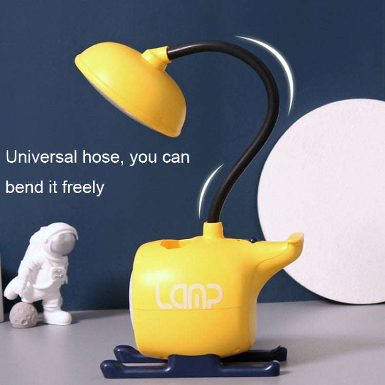 L-220902 LED Cartoon Airplane Rechargeable Eye Protection Learning Desk Lamp(Red)