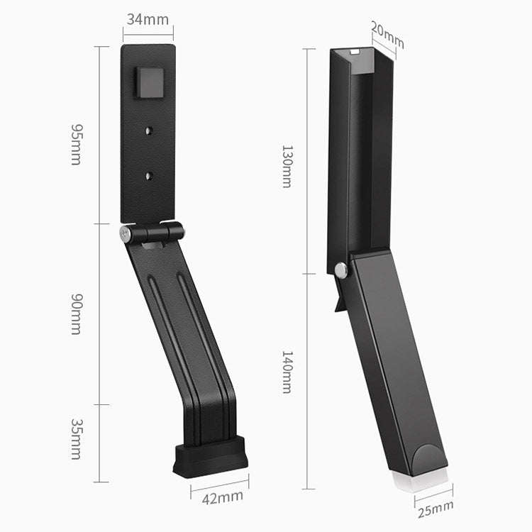 Magnetic Door Stopper Pedal Opening And Closing Door Catch For Bottom of Door(Black)