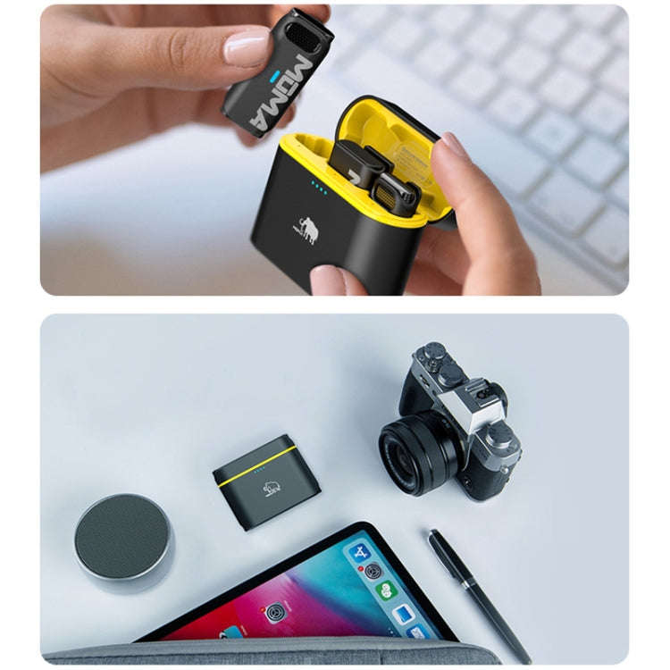 MOMA Lark M1 1 In 1 Mirrorless Camera Live Mini Wireless Lavalier Microphone with Charging Box