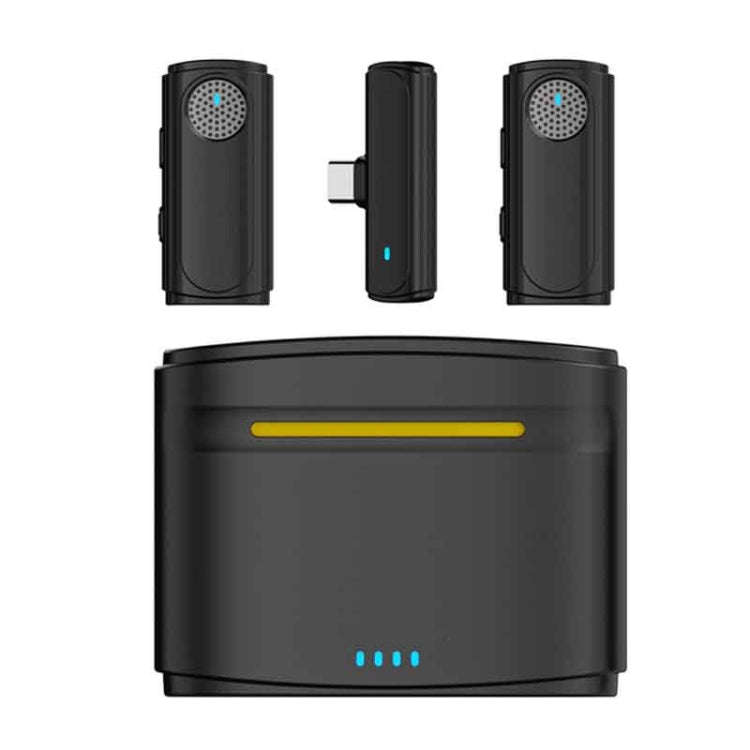 J20 2 in 1 Wireless Lavalier Microphone Audio Video Recording ,Specification: USB-C / Type-C Inte...