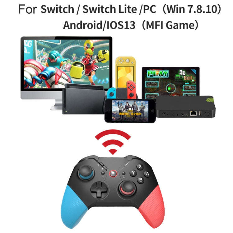 For Nintendo Switch / Switch Lite HS-SW531 Programmable Game Bluetooth Wireless Handle(Black)