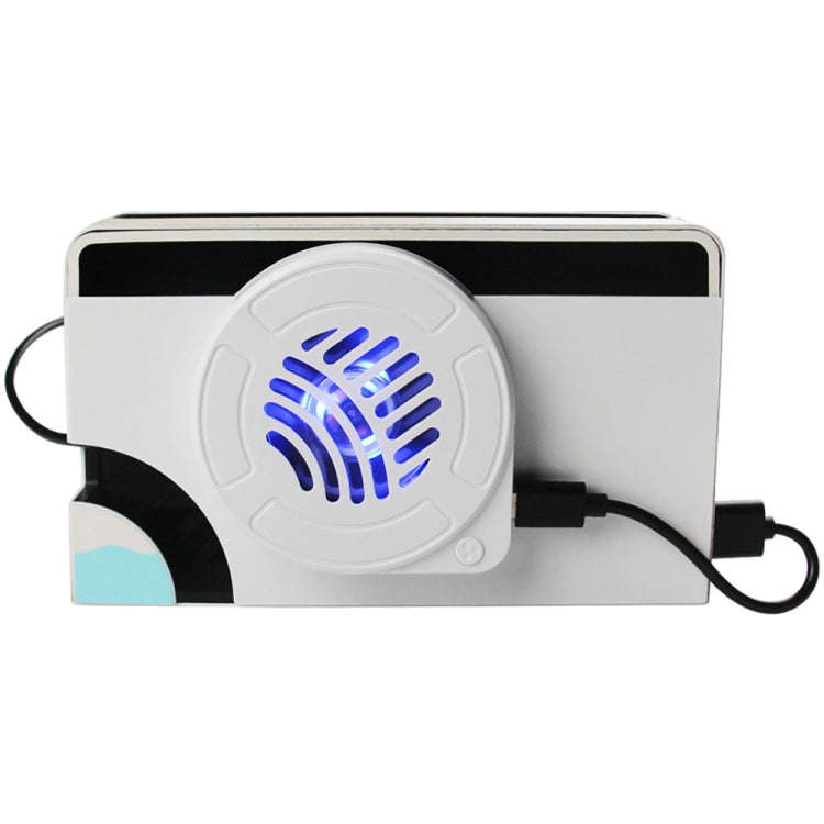 For Nintendo Switch OLED SWL138 Game Console Cooling Fan Host Storage Base Cooling Bracket(White)