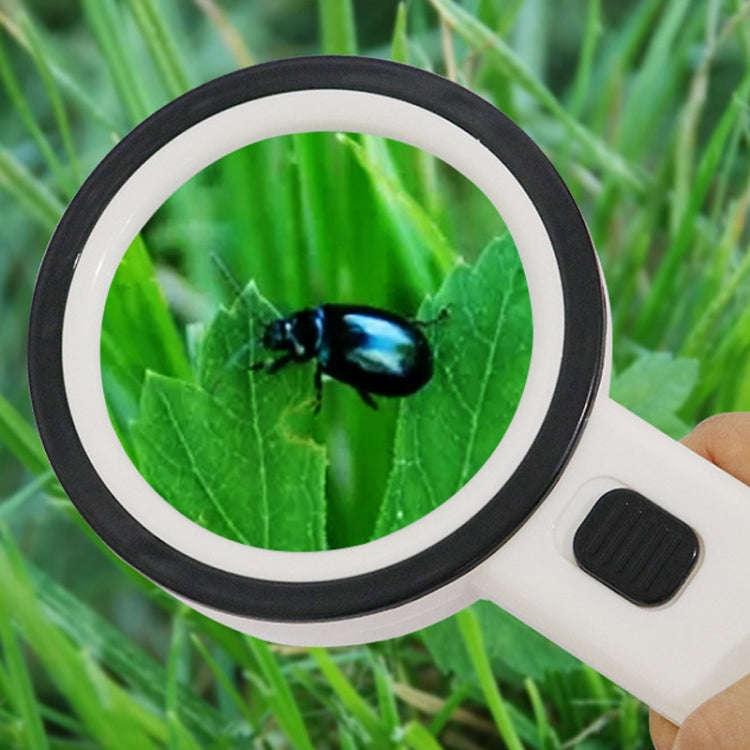 JHS407 30X Handheld HD Magnifier With LED Light(Paper Package)