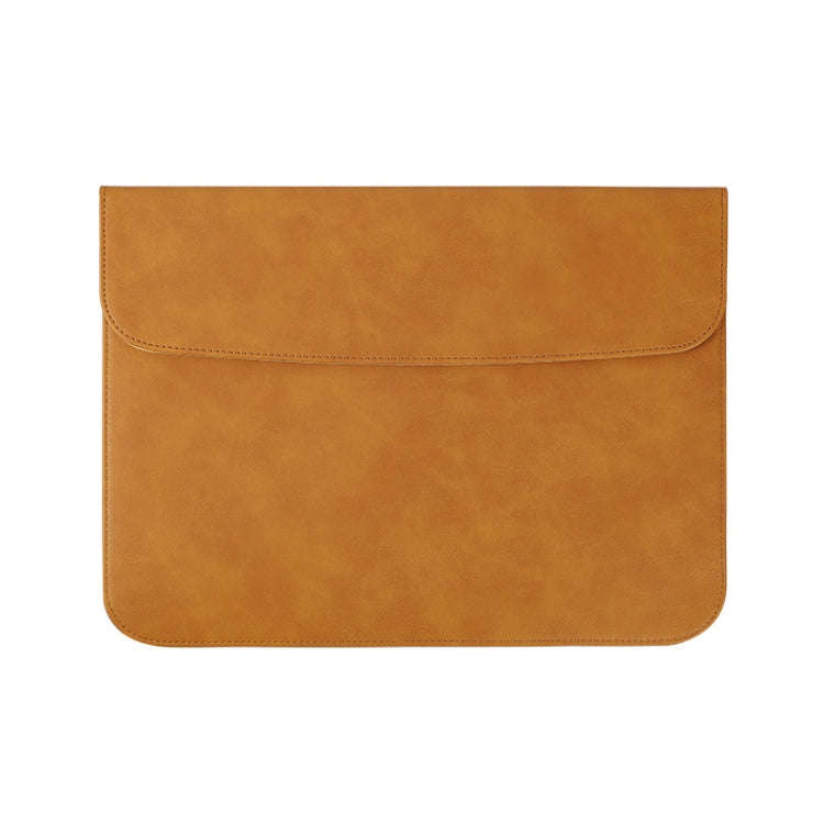 A20 Laptop Bag Magnetic Suction Slim Tablet Case Inner Bag, Size: 11/12 inch(Yellow Brown)