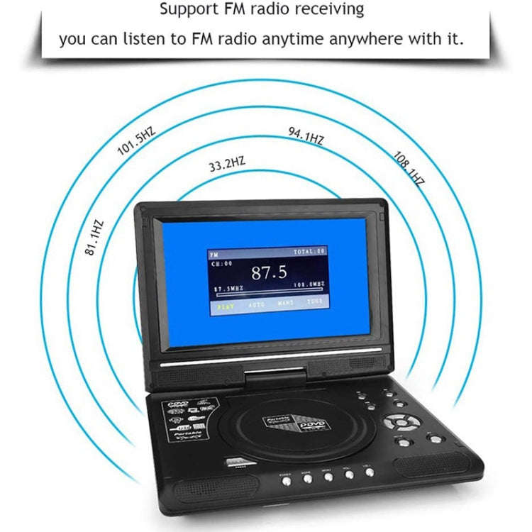 8.5 Inch LCD Screen Portable EVD Multimedia Player Play-watching Machine(US Plug)