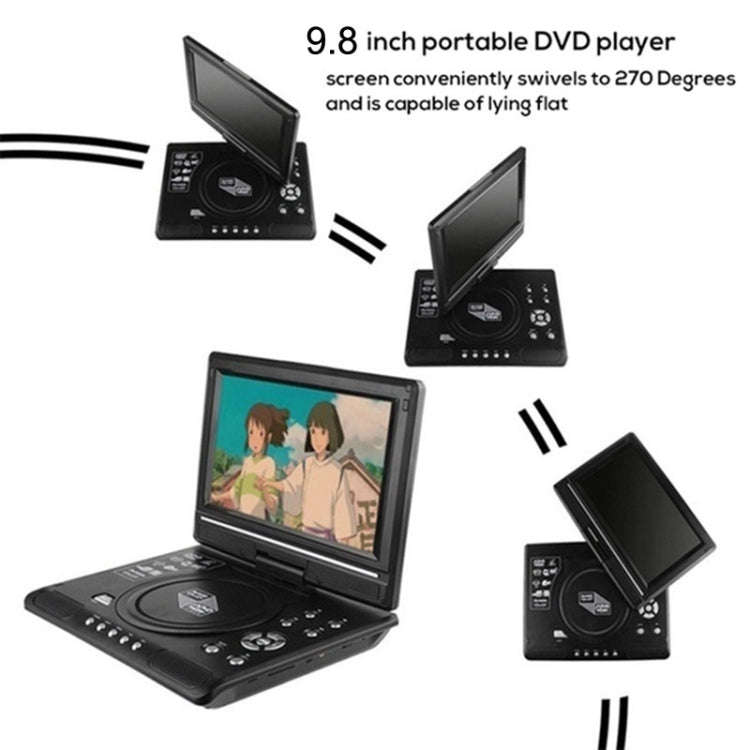 8.5 Inch LCD Screen Portable EVD Multimedia Player Play-watching Machine(US Plug)