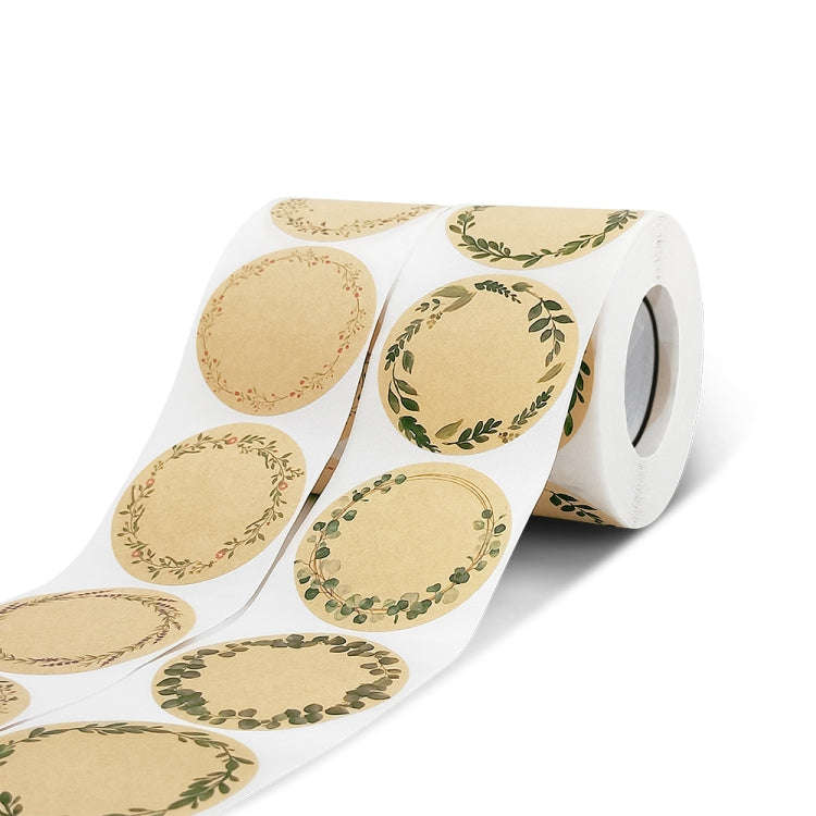 Kraft Paper Flower Plant Sticker Gift Packaging Decoration Sticker, Size: 5.0cm(B-92-50)