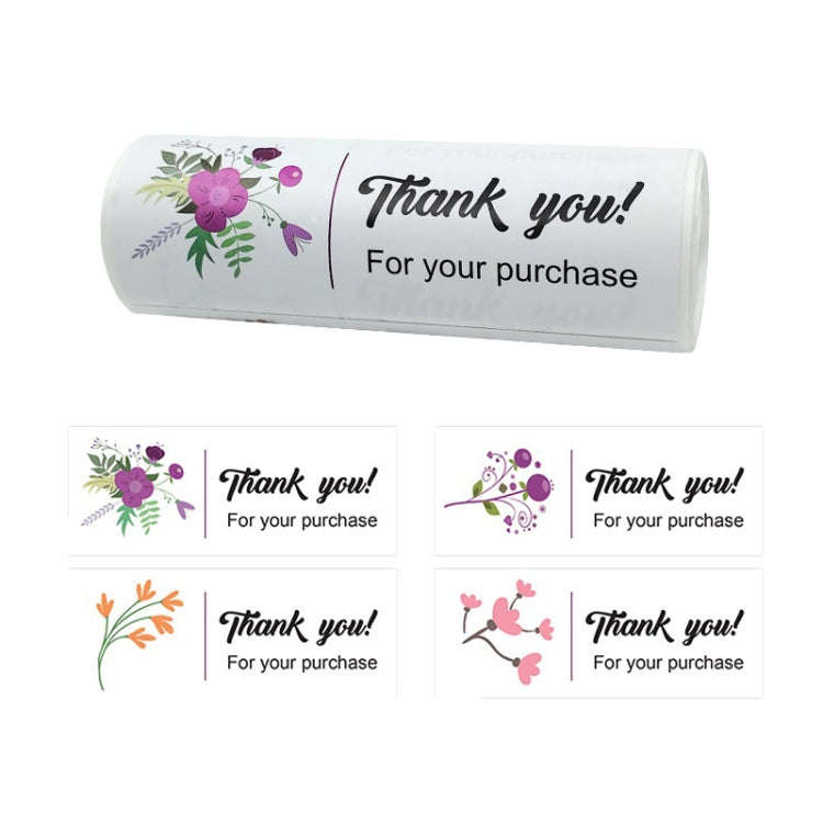 Floral Thank You Label Sticker Handicraft Decoration Small Gift Sticker(K-245)
